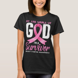 Camiseta Por la gracia Dios I#39;m Un sobreviviente de cánc
