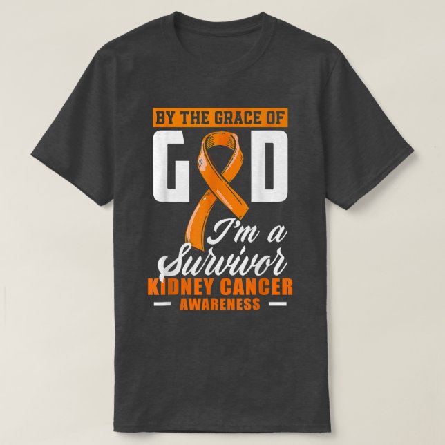 Camiseta Por la gracia Dios, soy un sobreviviente de cáncer (Diseño del anverso)