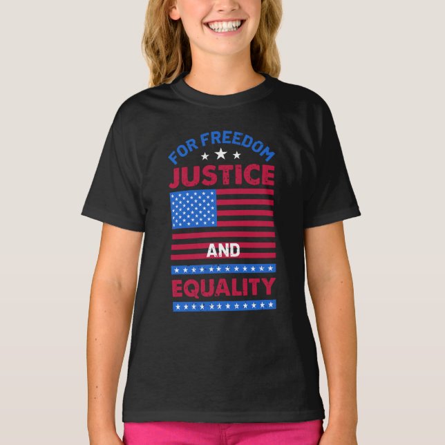 Camiseta Por la libertad, la justicia y la igualdad (Anverso)