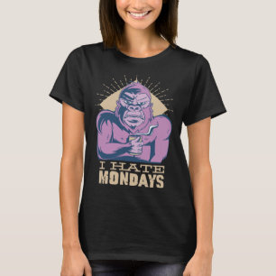 Camiseta Por la mañana Grupo matutino de café odio el traba