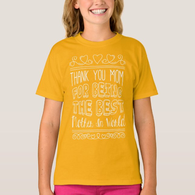 Camiseta Por la mejor mamá del mundo | Sleeve Shirt (Anverso)