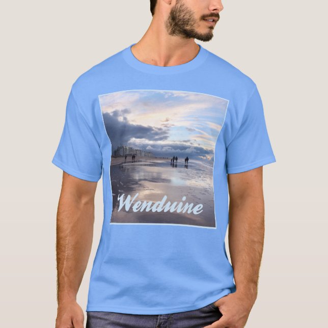 Camiseta Por la noche Sky Wenduine Beach, Bélgica (Anverso)