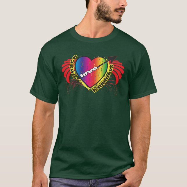 Camiseta Por la Paz Amor y Felicidad (Anverso)