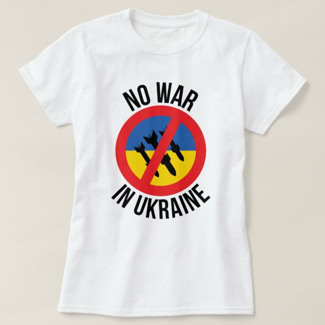 Camiseta por la paz en Ucrania (Diseño del anverso)