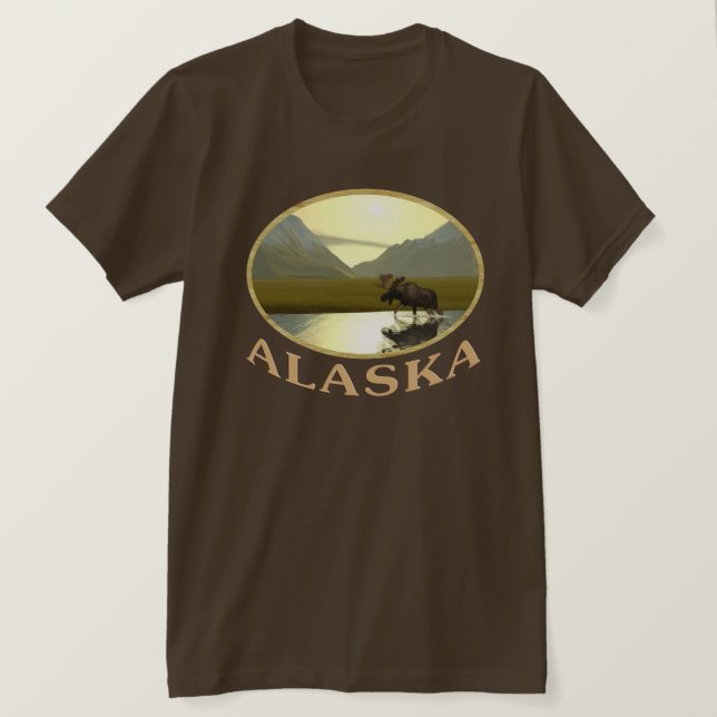 Camiseta Por la tarde Moose (Anverso del diseño)