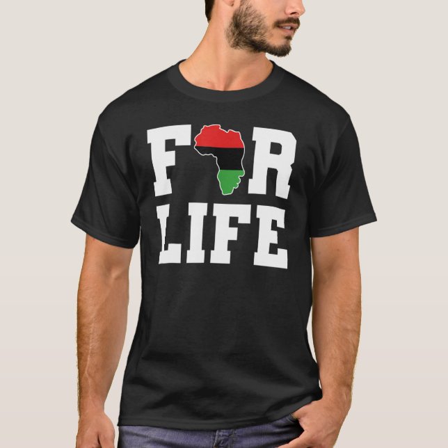 Camiseta Por la vida África ama a la historia afroamericana (Anverso)