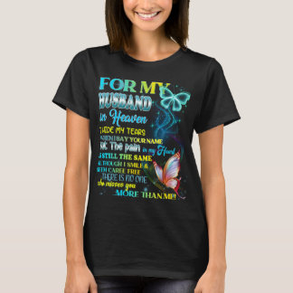 Camiseta Por Mi Esposo En El Cielo Escondo Mis Lágrimas