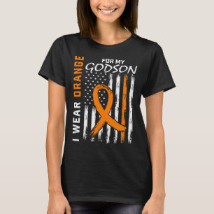 Camiseta Por mi Godson Leukemia Conciencia sobre el cáncer 