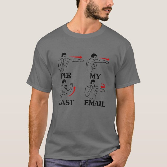 Camiseta Por mi último e-mail divertidos hombres disfrazado (Anverso)