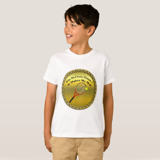 Camiseta ¿Por qué amo el tenis? Me hace caliente (oro)