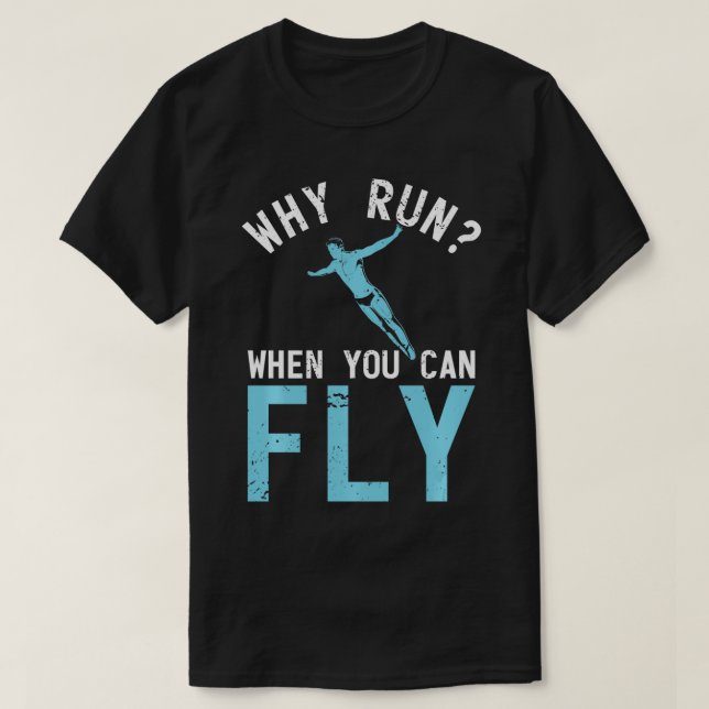 Camiseta ¿Por Qué Correr Cuando Se Puede Volar Bañando Mari (Diseño del anverso)