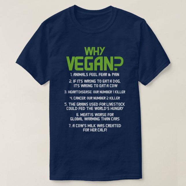 Camiseta Por qué la dieta vegetal vegetariana Vegetariana (Diseño del anverso)