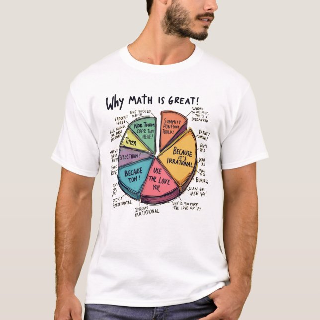 Camiseta Por qué las matemáticas son irracionales (Anverso)
