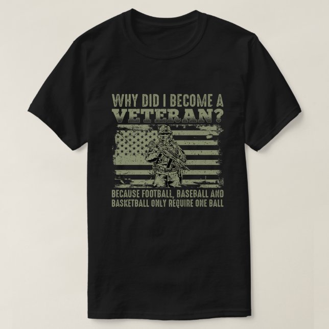 Camiseta ¿Por qué me convertí en un veterano patriota de la (Diseño del anverso)