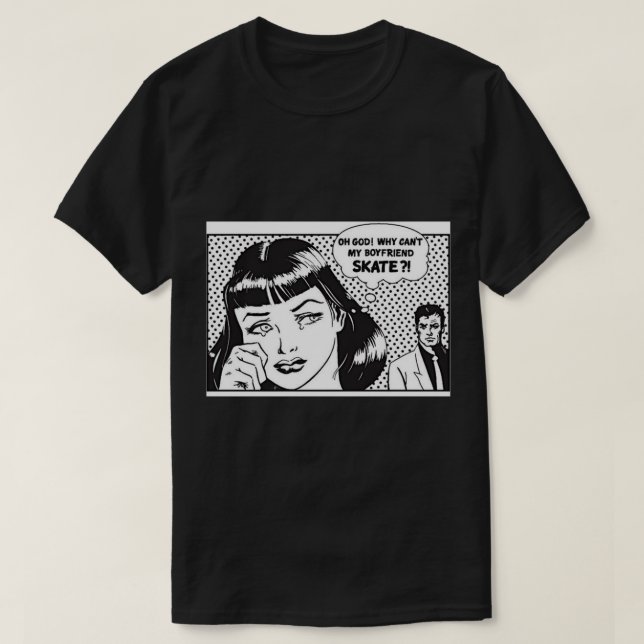 Camiseta ¿Por qué no patina mi novio? (Diseño del anverso)
