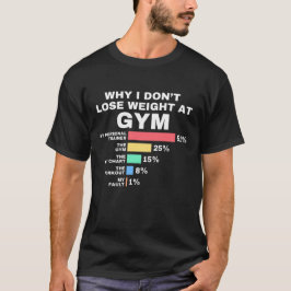Camiseta Por qué no pierdo peso divertido gráfico de gimnas