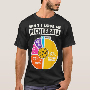 Camiseta Por qué perder en pickleball divertidos jugadores