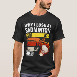 Camiseta Por Qué Perdí En Badminton Funny Mi Culpa