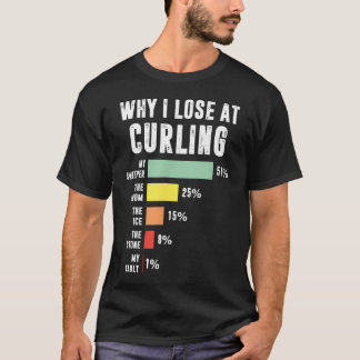 Camiseta Por qué pierdo al curling divertido curling