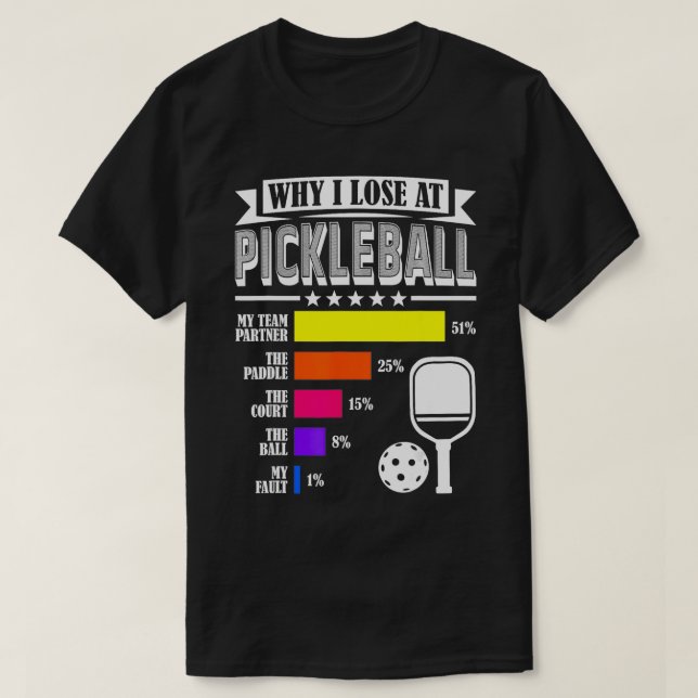 Camiseta ¿Por qué pierdo al jugador de bolas de bolas de bo (Diseño del anverso)
