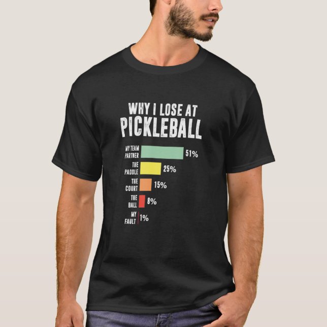 Camiseta Por Qué Pierdo Con El Jugador De Pickleball 1 (Anverso)