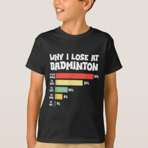 Camiseta Por qué pierdo en bádminton Excusas divertidas Lan