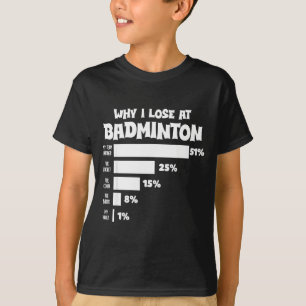 Camiseta Por qué pierdo en bádminton excusas divertidas lan