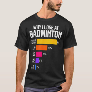 Camiseta Por qué pierdo en bádminton Excusas divertidas Shu