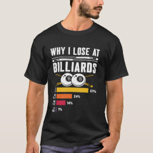 Camiseta Por qué pierdo en Billiards Pool Player