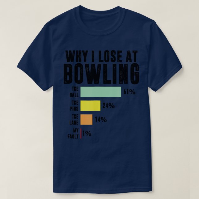 Camiseta Por Qué Pierdo En Bowling Funny Bowling 1 (Diseño del anverso)