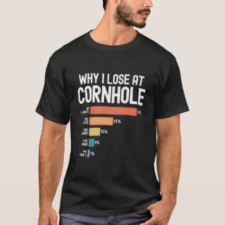 Camiseta Por qué pierdo en Cornhole