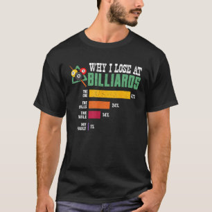 Camiseta Por qué pierdo en la billar Billiards Pool Player