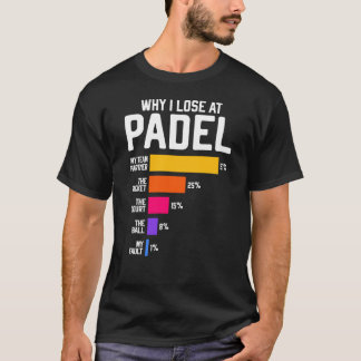 Camiseta Por qué pierdo en Padel Chiste divertido para juga