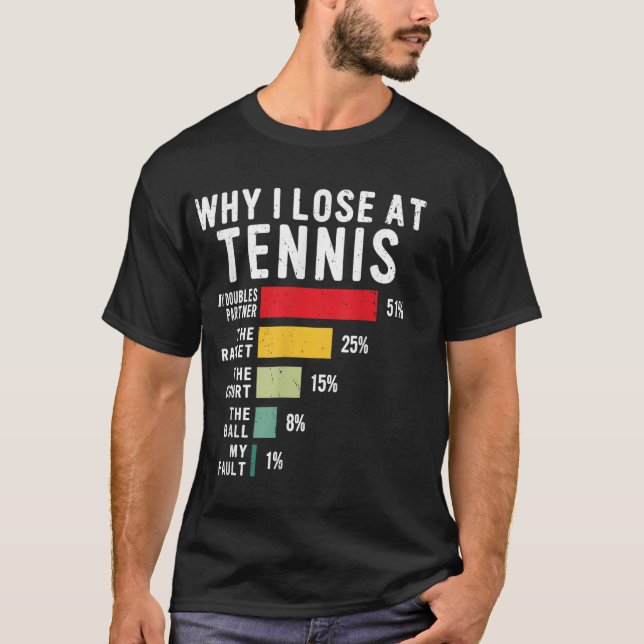 Camiseta Por qué pierdo en Tenis Humor Tenis (Anverso)
