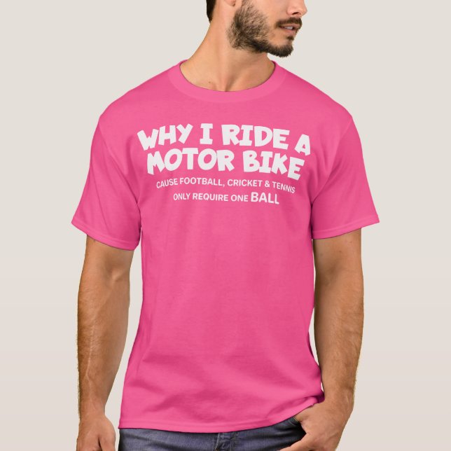 Camiseta Por qué voy en motocicleta citando al críquet a di (Anverso)