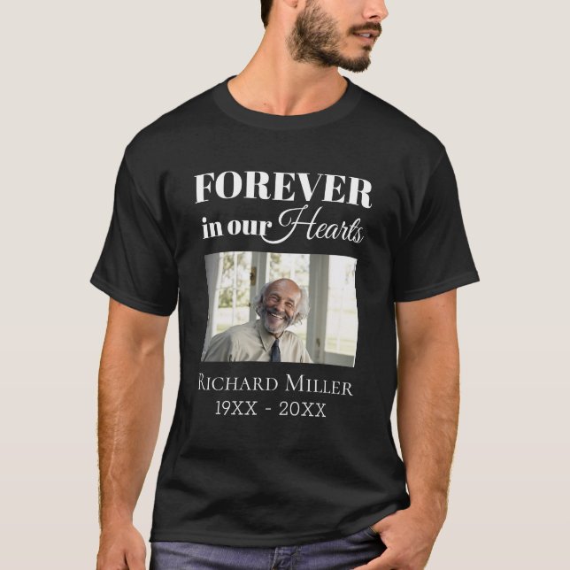 Camiseta Por siempre en nuestros corazones funeral conmemor (Anverso)