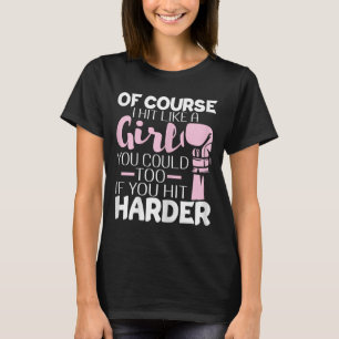 Camiseta Por Supuesto Que Golpeé Como Un Chica - Boxing Kic