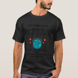 Camiseta Por Tanto Amó Dios Al Mundo Versículo Bíblico Cris