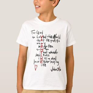 Camiseta Por Tanto Amó Dios Al Mundo Versículo Bíblico Jesú