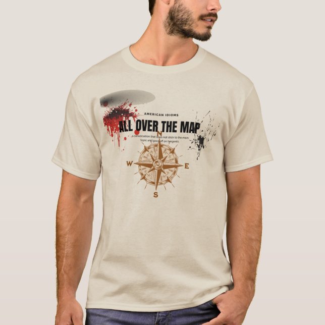 Camiseta Por todo el mapa un idiota estadounidense pt.3 (Anverso)