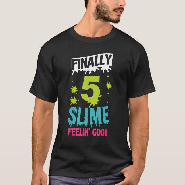 Camiseta Por último 5 Slime Sensación de buena 5 Blue Slime (Anverso)