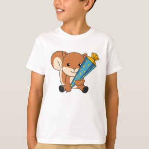 Camiseta Por último Escolar Squirrel School Bag School