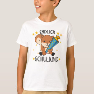 Camiseta Por último Escolar Squirrel School Bag School
