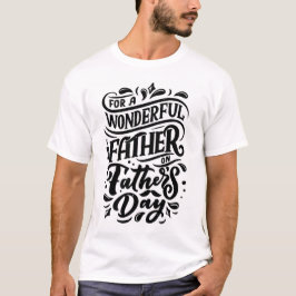 Camiseta Por un padre maravilloso, el día del padre