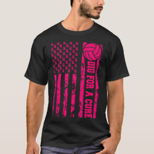Camiseta Por una cura para el voleibol del cáncer de mama r