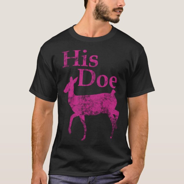 Camiseta Por una pareja de cazadores Rosa su Doe (Anverso)