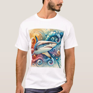 Camiseta Porbeagle Shark 230824AREF135 - Watercolor