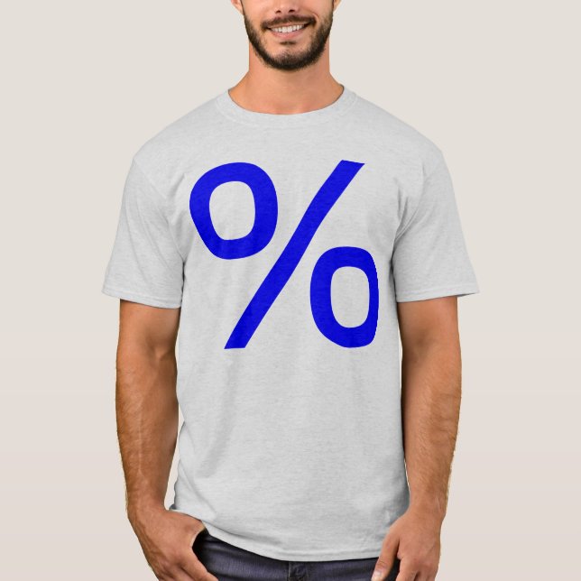 Camiseta Porcentaje - Azul (Anverso)