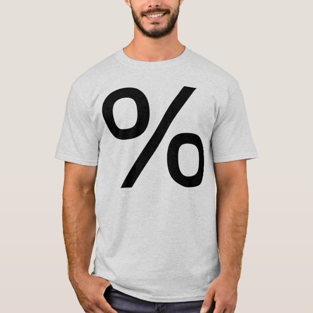 Camiseta Porcentaje - Negro (Anverso)
