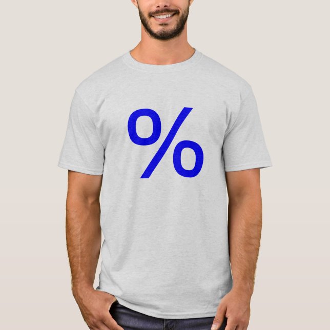 Camiseta Porcentaje (pequeño) - Azul (Anverso)